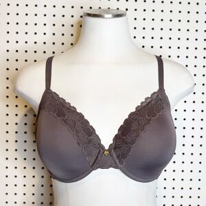 Natori | Refined Underwire T-Shirt Bra with Lace and Cool-touch in Gunmetal 34DD
